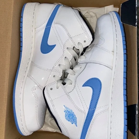 air jordan 1 mid bg white/legend-black